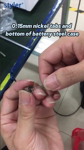 Welding Button Batteries with Styler Spot Welding Machine