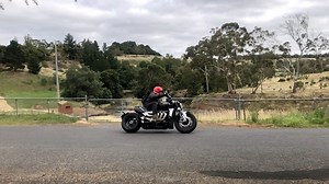A beautiful and distinctive hydroformed three-header exhaust run that flows into a triple-exit silencer with brushed exhaust heat shields and end caps, delivers a unique deep growling triple soundtrack for the Rocket 3. #rocket3 @throttleroll | Triumph Motorcycles Australia