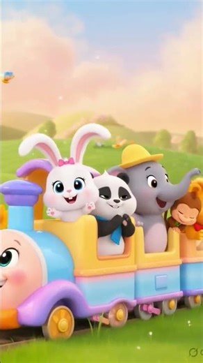 🚂 Choo Choo Train with Cute Animals! 🐰🐼🐘 |KidsSongs NurseryRhymes#animation#nurseryrhymes#kidssongs