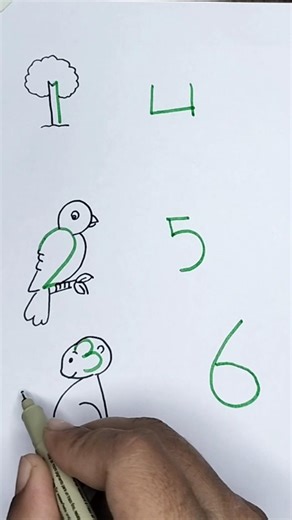 Very easy number drawing idea #drawing #easydrawing #numberdrawing #simpledrawing