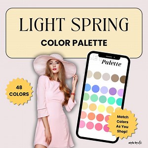 Light Spring Color Palette: Digital Color Swatch (PDF) - Etsy