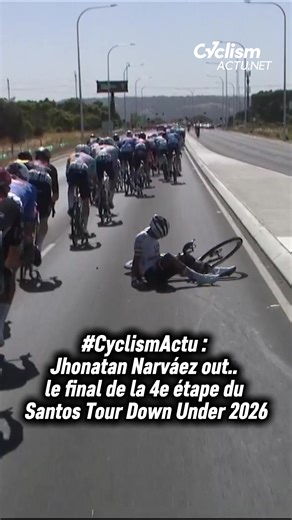 #CyclismActu : Jhonatan Narváez abandonne et Ethan Vernon s’impose sous la chaleur sur cette 4e étape du Santos Tour Down Under ! « Le vélo, partout & toujours ici », sur https://CyclismActu.net🚴‍♂️ #TourDownUnder #TDU2026 #Narvaez #cycling @sagovernment