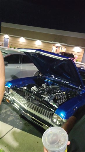 LS 6.2 nova braided fuel line fail. #classic #nova #carshow #cruising