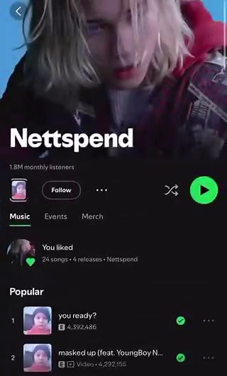 Some fans are currently unable to play most songs off of Nettspend’s BAFK 😳Not sure if it’s a glitch or actually an issue but it’s currently working for me, I’ve just been getting a lot of dm’s about it