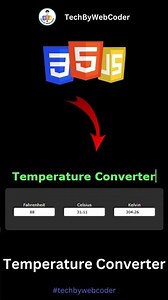 Day 12: How To Build a Modern Temperature Converter UI Using HTML, CSS & JavaScript (For Beginner)