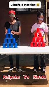 1.3M views · 8.9K reactions | The blindfold challenge 來 #cupstacking #gaming #games #challenge #funny #game #fun #partygames #fypシ゚ | Zed Creator | Facebook