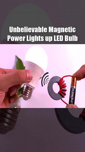 Unbelievable Magnetic Power Lights up LED Bulb #magnet #magnets #magnetspeaker #ledbulbrepair #diy #freeelectricity #battery #science