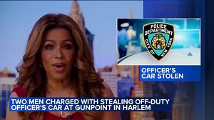 2 men arrested, charged with stealing off-duty NYPD officer's car at gunpoint in Harlem, Manhattan