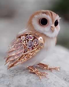 Several different mechanical / steampunk creatures for you! ⚙️ 🤍 #synthography #animals #animallover #cats #fantasyart #fantasyworld #owl #lizard #steampunk #robotics #catlovers #FantasyLife | Ashleigh Adkins