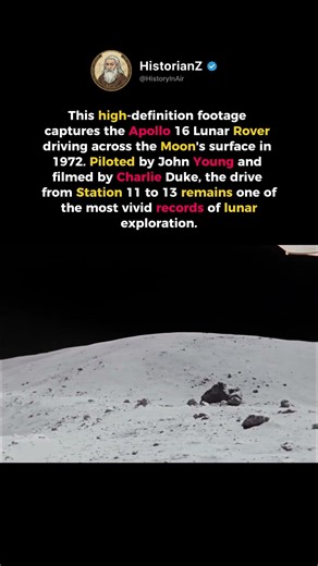 Driving on the Moon Apollo 16 Onboard Footage
