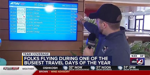 Appleton Airport morning travelers beat the bad weather