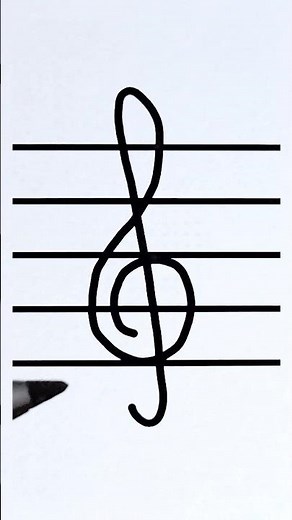 How to Draw a Treble Clef? #trebleclef #music #musicsymbol #treble #shorts #piano