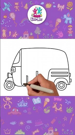 How To Draw Auto Rickshaw #shorts #drawing #coloring #nurseryrhymestreet