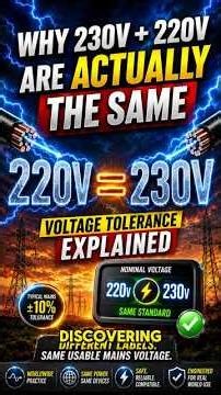 Why 230V and 220V Are Actually the Same Voltage?