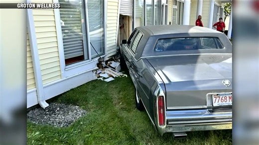 Car crashes into Groton dental building Friday morning