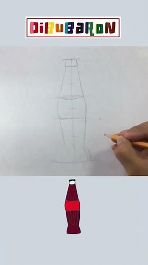 How to draw bottle of Coke step by step | Easy drawing | Quick draw