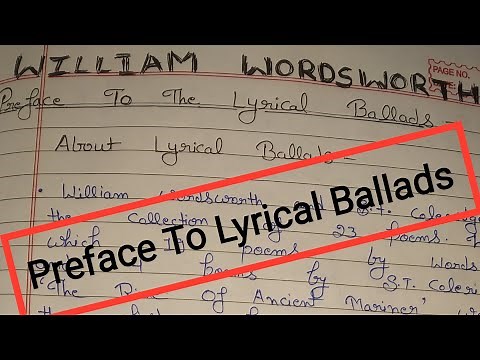 Preface to Lyrical Ballads Full Summary // William Wordsworth #English_Literature