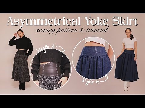 Asymmetrical Yoke Skirt Sewing Pattern & Tutorial // Beginner-Friendly Sewing Pattern