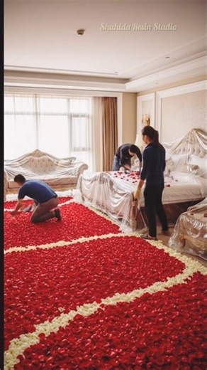 He Covered The Entire Bedroom With 10,000 Red Roses 😳🌹 | Luxury Romantic Surprise