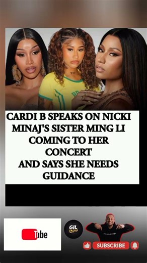🎤👯‍♀️ CARDI B REACTS TO NICKI’S SISTER AT HER SHOW: “SHE NEEDS GUIDANCE” — RAP QUEEN DRAMA!#shorts"