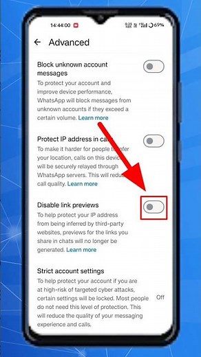How To Enable Link Previews In WhatsApp // Enable Disable Link Previews WhatsApp Setting #shortvideo