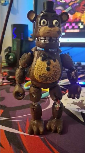 making of my custom 3d printed freddy figure that i found online. #fyp #fnaf #fnaf2movie #fnaf2