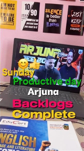 Productive study vlog as a jee aspirants and cbse 11th grader 😨📚 backlogs completed #jeemains