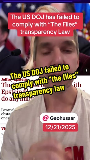 The US Department of Justice has failed to comply with “The Files” transparency law #usgoverment #transparency #doj #legal #explained