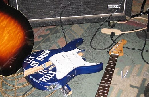 A Brief History of Rock Stars Destroying Guitars