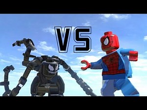 INSANE VENOM (TRANSFORMATION) VS SPIDERMAN - (AMAZING BATTLE FIGHT) LEGO MARVEL SUPER HEROES GAME
