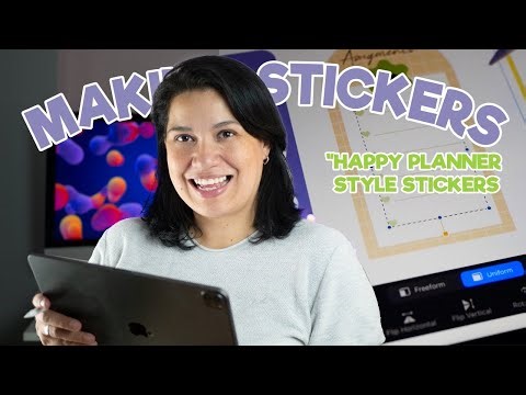 "HAPPY PLANNER" STICKER IN PROCREATE | Making Stickers Series + Freebie