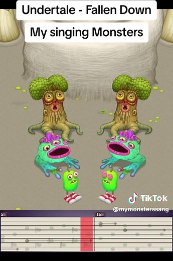 Undertale Fallen Down Song in My Singing Monsters Mashup