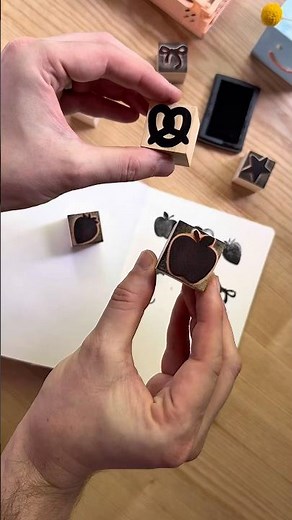 DIY Custom Wooden Stamps using my Cricut Maker 4 🥨🍎 #diystamps #diycrafts #cricut #junkjournal