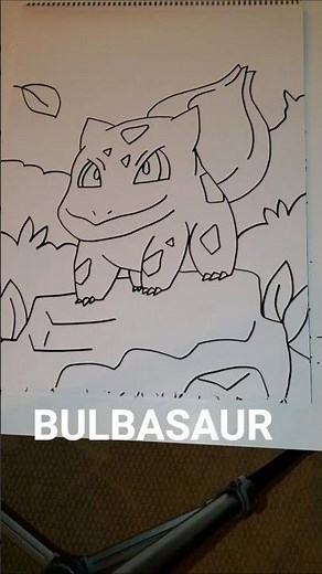 BULBASAUR DRAWING UPSIDE DOWN 😎😎😎