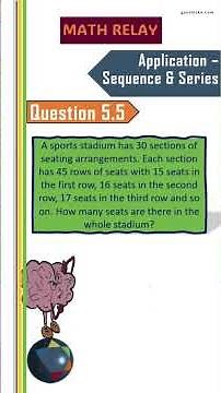 DAY 40 MATHRELAY: 40th day challenge; Solution to yesterday's problem! Topic: Application-Seq&Series