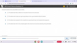 Choose the sentence that uses parallel structure correctly.A.... | Filo