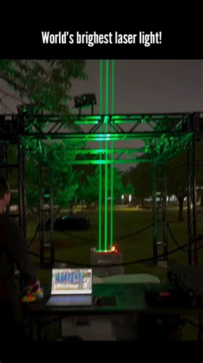 world's brightest laser light ! #laser #bright #technology
