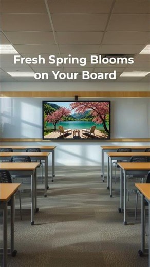 Spring Classroom Aesthetic 🌸 | Fresh Blossoms for Your Board (4K)