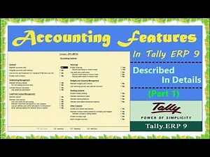 Accounting Features In Tally ERP 9 - Step By Step Tally Features In Hindi - Enable Feature (PART 1)