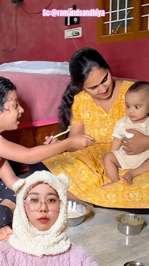 KAKAK BANTU MAMA SUAPIN ADIK😀@ramandsandhiya #remix #trending #dubbing