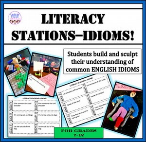Literacy Stations, IDIOMS, hands-on, task cards, figures of speech