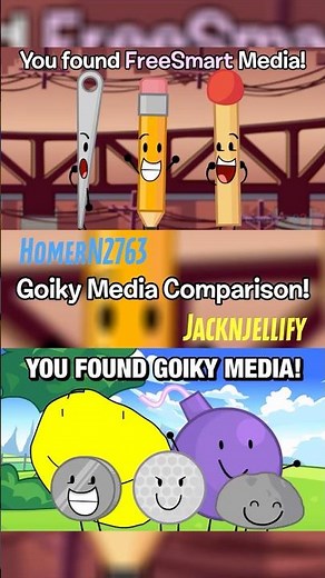 Goiky Media Comparison! #bfdi #bfb #tpot #bfdia #objectshowscommunity #objectshow