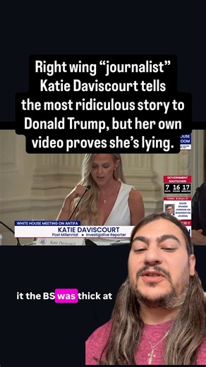 771K views · 24K reactions | Right wing propagandist Katie Daviscourt told the most ridiculous lie filled story to Donald Trump, but we guess she forgot that her own video contradicts the whole thing! #truth #accountability #america #politics #President #UnitedStates #usa #government #idiocracy | Truth & Accountability Project | Facebook