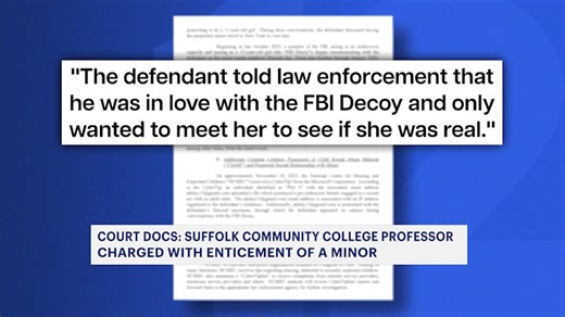 Suffolk Community College professor tried to entice a minor for sexual activity