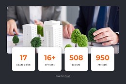 Overlapping counters - HTML Template by Nicepage