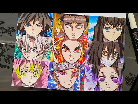 DRAWING 9 HASHIRA | KIMETSU NO YAIBA