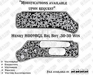 Rifle Scroll Vector: Laser Engraving Design (SVG, AI, EPS Digital Download - Etsy