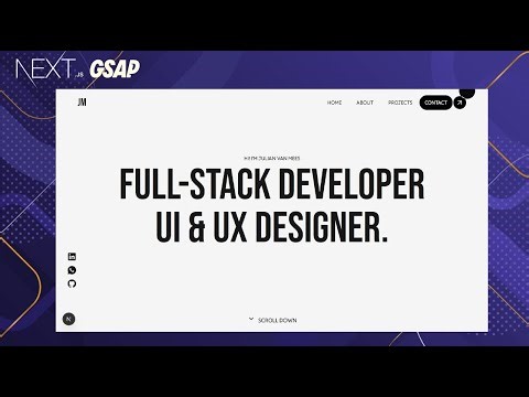 Build a Modern Animated Portfolio Website with Next.js & GSAP | Part 01 #gsap #gsapanimation
