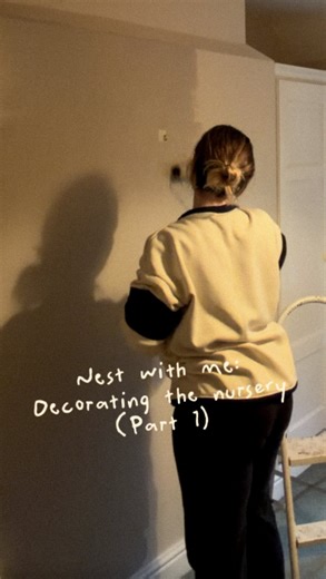 Amber Izzo 🍒 on Instagram: "Gaaaah! I’ve been so excited to start this room and now the festive season’s over, we’ve been able to take apart the guest furniture and put that into storage, and clear out the room so we’ve finally started the nursery! When we moved in this room was nothing short of filthy - I can’t actually explain how many cobwebs I consumed clearing said cobwebs; I’ll be surprised if baby isn’t wrapped up in a web of its own as a result. So as part of the paint job, we did the w