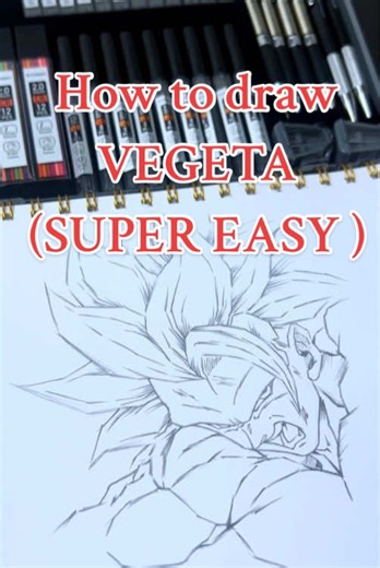Step-by-Step Guide to Drawing Vegeta from Dragon Ball